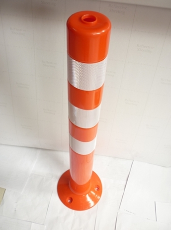 เสายางจราจรล้มลุก EVA คาด3แถบ - เสาหลักนำทาง