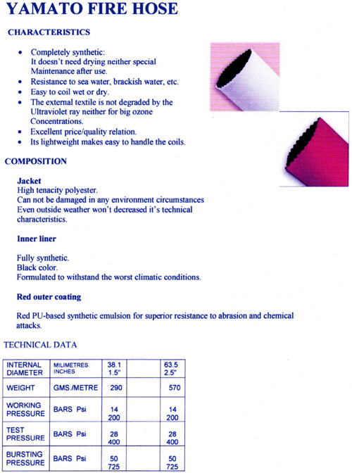 สายส่งน้ำดับเพลิง ยี่ห้อ TOMATO FIRE HOSE