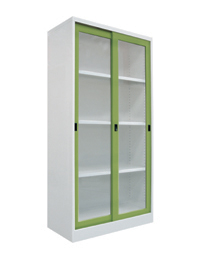 ตู้บานเลื่อนสูงแบบกระจก