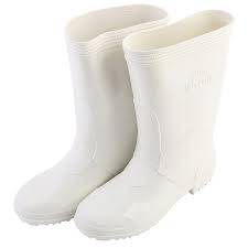 รองเท้าบู๊ท 11 1-2 สูง 12 นิ้ว ขาว โบว์ลิ่ง