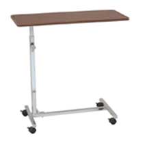 โต๊ะคร่อมเตียง โครงสแตนเลส ปรับสูง - ต่ำได้