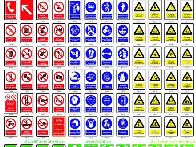 ป้ายเครื่องหมายต่างๆ